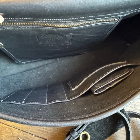 Vintage Coach Lexington Black Leather Briefcase Messenger Bag Turn Lock 5265 - Picture 5 of 16